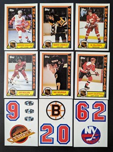 1989-90 Topps Hockey Insert Stickers Cards and Team Logo.  U-pick from the list.