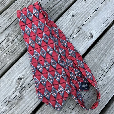 Ohio State Buckeyes Diamond Design Mens Silk Tie Eagle Neckwear Licensed Product - Image 1 of 4