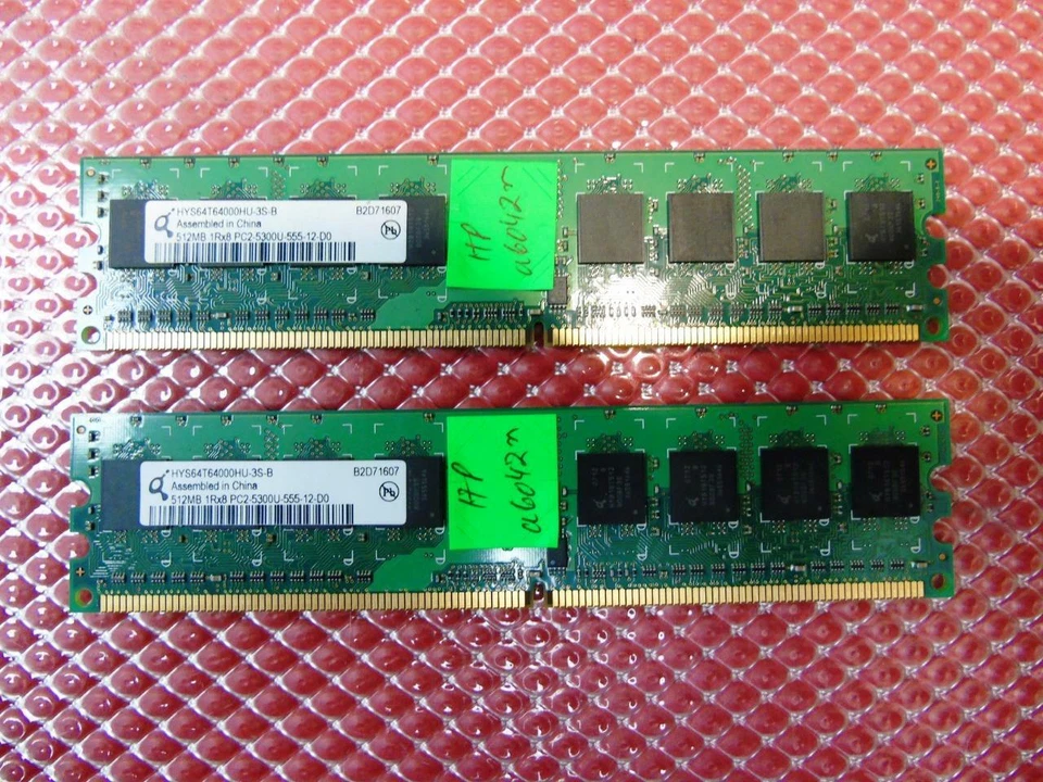 HP a6042n PC, 1GB (2 x 512MB) HYS64T64000HU-3S-B Desktop Memory 1Rx8 PC2-4200U - Image 1 of 4