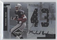 2007 Leaf Limited Jersey Number Signatures /25 Michael Bush Rookie Auto RC