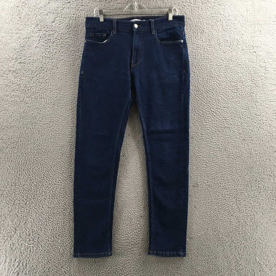 Zara Denim Wear Straight Leg Jeans Mens 32 Blue Mid Rise Button Front Zip Fly - Image 1 of 4