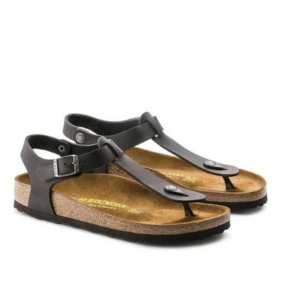 BIRKENSTOCK KAIRO SANDALIAS DE CUERO UNISEX DE ANCHO REGULAR/ANCHO NEGRO ACEITADO Foto 1 de 4