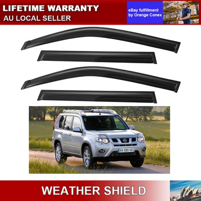 Genuine 2007-2013 Nissan X-trail T31 Weathershields Weather Shield Window Visors - image 1 of 4