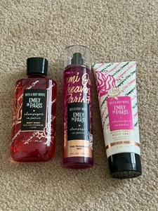 Bath & Body Works Emily in Paris Champagne Mist Cream Wash 3-teiliges Set Neu - Bild 1 von 1