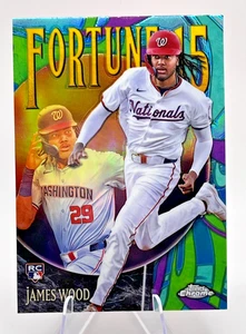 2025 Topps Chrome James Wood RC Fortune 15 #F15-10 Nationals - Picture 1 of 2