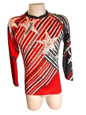 Men's Reusch Red Black White Patriot II Profit Long Sleeve Jersey size l - Image 1 of 4