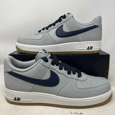 Zapatos para hombre Nike Air Force 1 '07 LV8 gris claro humo azul marino sin tapa IB6388-003 Foto 1 de 4