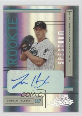 2004 Playoff Absolute Memorabilia /250 Lincoln Holdzkom #212 Rookie Auto RC - Image 1 of 2
