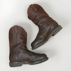 Botas de Trabajo Justin Para Hombre Talla 11.5 EE Marrón Impermeables Pull On 4457 Punta Suave EE. UU. - Imagen 1 de 13
