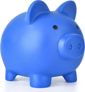 Piggy Bank, Unbreakable Plastic Money Coin Bank for Girls and Dark Blue - Picture 1 of 6