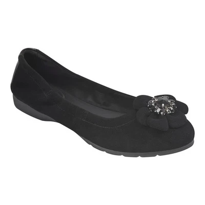 Easy Spirit черный датчанин балетки цветочный со стразами акцент женщин размер 9 М - Изображение 1 из 4