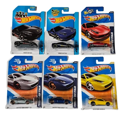 6 Ferrari 458 Italia HOT WHEELS Lot - Image 1 of 2