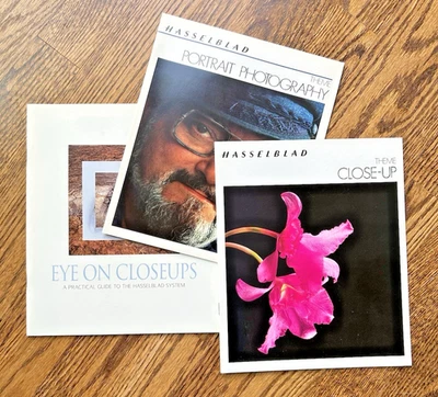 3 Hasselblad Booklets "Close-Up," "Portrait," "Eye On Closeups" Near Mint! Foto 1 de 4