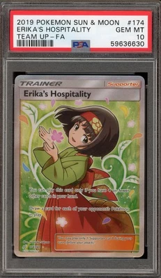 Pokemon Erika's Hospitality Team Up Full Art #174 PSA 10 Gem Mint - Image 1 of 2