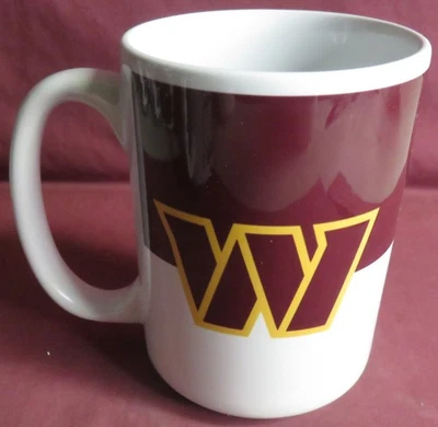 NEW, WASHINGTON COMMANDERS, NFL Football 15 oz. Coffee Mug Cup, from Logo Brands - Image 1 of 2