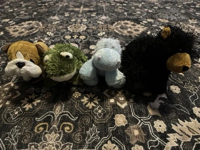 Used Webkinz Lot Of 4 With No Tags: Frog, Hippo, Bear, Bulldog - Image 1 of 2
