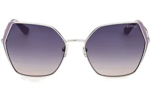 Guess GU7748 10B Silver Purple Glossy Cat Eye Metal Sunglasses Frame 61-18-135 - Picture 1 of 3