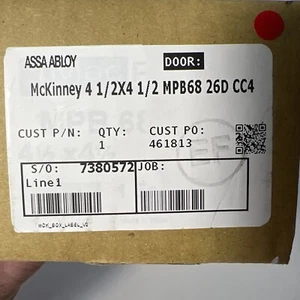 Mckinney 4 1/2 x 4 1/2 MPB68 26d cc4 verdecktes Scharnier. NEU - Bild 1 von 5