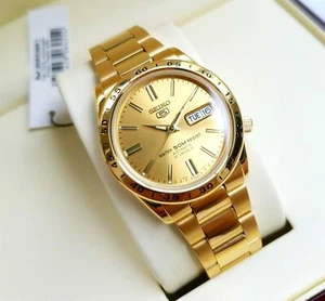 Seiko 5 SNKE06K1 Automatic Gold Tone Stainless Steel Analog Men's Watch - Picture 1 of 8