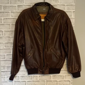 Vintage Timberland Weathergear Bomber Mantel Jacke Herren M Rindsleder 90er 2405 - Bild 1 von 11