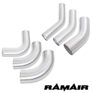 Universal Brushed Alloy Elbow Aluminium Bend Metal Intake Intercooler Boost Pipe - Picture 1 of 3