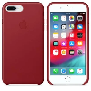 Genuine Apple iPhone 7 Plus & 8 Plus Leather Case - (PRODUCT) RED - New - Picture 1 of 9