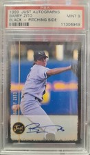 1999 Just Autographs BARRY ZITO BLACK AUTO AUTOGRAPH #15/50 PSA 9 MINT A's
