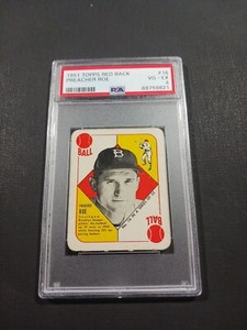 1951 Topps Red Back Preacher Roe Brooklyn Dodgers #16⚾️⚾️💥 PSA 4 VG-EX