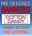Panneau de bannière publicitaire en vinyle vente de bonbons coton nombreuses tailles États-Unis 13 oz. fair food