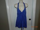 Fashion Bug Size 6 Skirted Swimsuit/Halter Style Swimdress Blue