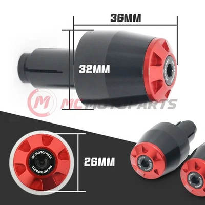 STORM CNC Red Handle Bar Ends For Kawasaki ZX-10R Ninja 09 10 11 12 13 14 - Image 1 of 4