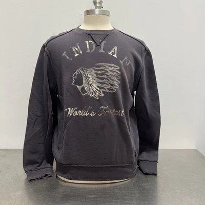 Sudadera Indian Motorcycle Cuello Redondo Manga Larga Azul Envejecido Talla - M Foto 1 de 4