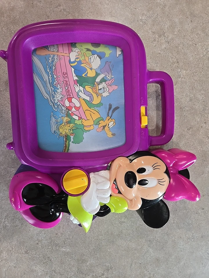 Винтажная музыкальная телевизионная игрушка Disney Minnie Mouse нажимная кнопка работает - Изображение 1 из 4