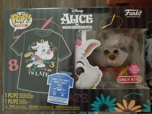 🐰Funko POP & M Tee! Alice in Wonderland- White Rabbit Flocked Target Exclusive - Picture 1 of 1