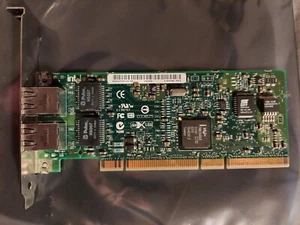 Intel Pro/1000 Dual Port Gigabit Ethernet Adapter PCIx 133 LAN Card Dell J1679 - Picture 1 of 3