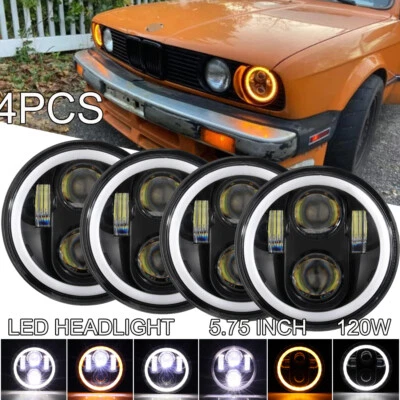 4X 5.75"in LED Headlights Hi/Lo DRL for Dodge Monaco 1965-1976 Charger 1966-1974 - Image 1 of 4