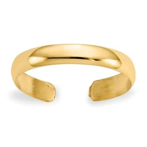 14k Yellow Gold High Polished Toe Ring Classic Simple Styling - Picture 1 of 7