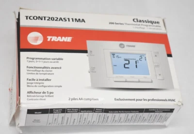Trane Classique 200 Series Replacement Thermostat Programmable TCONT202AS11MA - Image 1 of 4