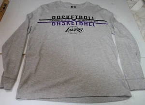 NBA Basketball UNK L.A. Lakers Men's Long-Sleeve Gray Thermo Shirt Size L - Picture 1 of 7