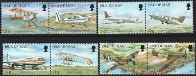 1997 Isle of Man Sg 747/753 Manx Aircraft MNH - Image 1 of 2
