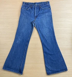 Vintage Levis Orange Tab 684 Big Bell Bottom Jeans Mens 34x33 Flare Bells 70s - Bild 1 von 24