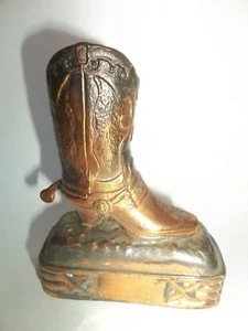 BRONZE COWBOYSTIEFEL MIT ECKIGEM STÄNDER - Bild 1 von 2