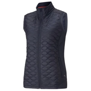NWT WOMEN'S PUMA CLOUDSPUN WRMLBL GOLF VEST 531233-02 NAVY BLAZER SZ MEDIUM - Picture 1 of 5