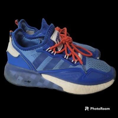 Adidas Ninja X ZX 2K Boost BLUE WHITE RED Shoes Youth Kids Boys Sz 4.5 EUC - Image 1 of 4
