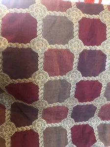 Fabric, 1 Yard. Red Rust Check  - Picture 1 of 4