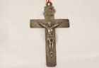 Croix pendentif Christ argent massif Soeurs Sacré-Coeur Saint-Jacut XIXème