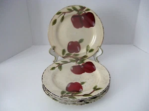Apple Harvest by Canterbury Potteries 8" Salad Plates Hand Painted (Set of 4) - Picture 1 of 3