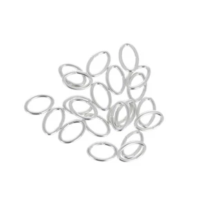 20pcs,Oval Silver Jump Rings, Open 3.5x5.3mm Oblong Loops .925 Sterling Silver - Picture 1 of 2