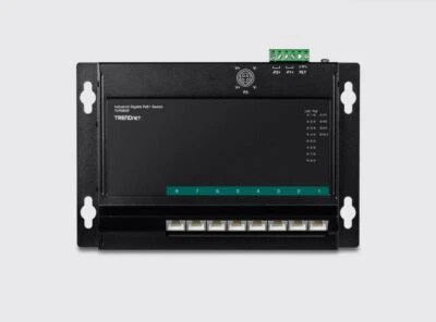 TRENDnet TI-PG80F 8-Port Industrial Gigabit PoE+ WallMounted Front Access Switch - Image 1 of 2
