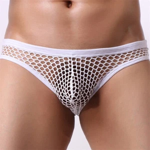 Male Sissy Panties Sexy Lingerie Sheer Mesh Seductive Underwear Briefs Underpant - Picture 1 of 15